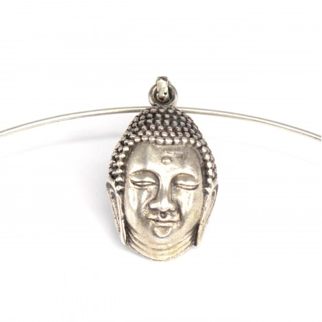 Colier choker cu amuletă Buddha | argint | Thailanda